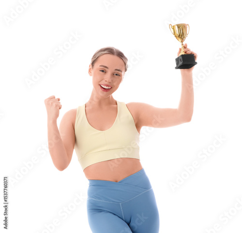 Sporty young woman with gol...