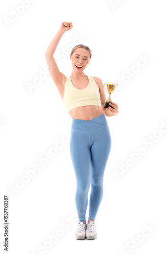 Sporty young woman with gol...