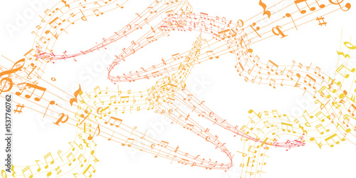 秋　音符　楽譜　背景	