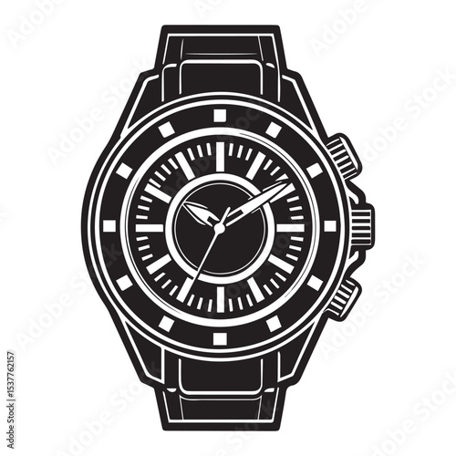vector illustration of wristwatch