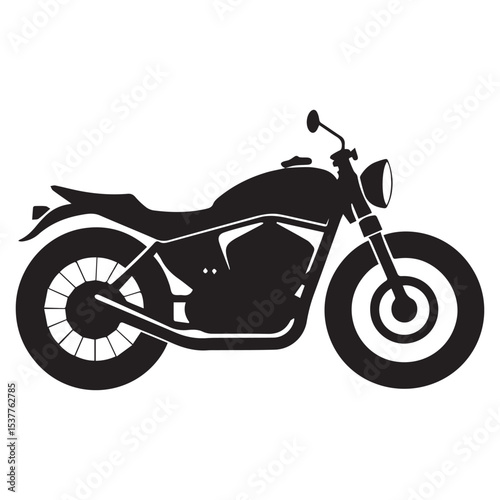 motorcycle icon silhouette vector illustration