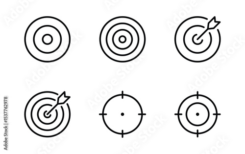 Target and Goal icon set. target marketing icon vector	