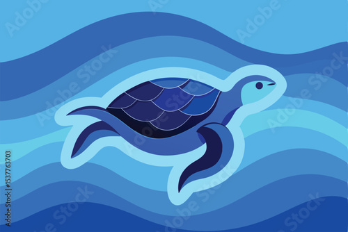sea turtle vector illustration