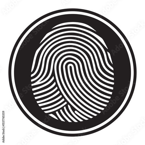 fingerprint icon vector illustration