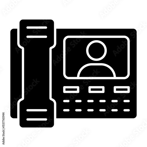 video door phone glyph icon