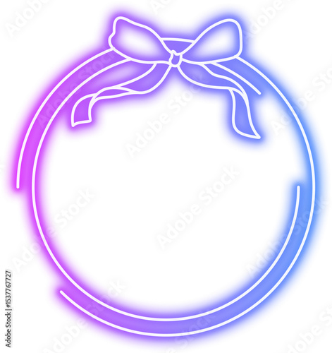 Neon Ribbon Frame