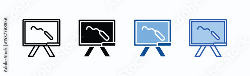 Chalkboard icon sheet multiple style collection isolated vector