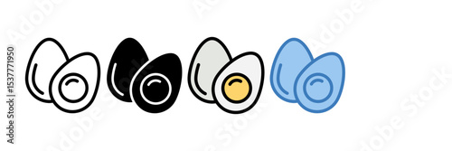 Boiled Egg Icon Element For Design