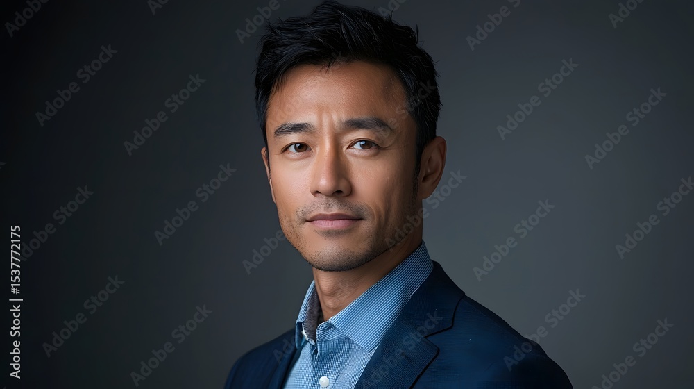 Serious businessman in a blue suit Serious businessman in a blue suit