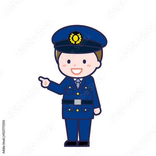 警察官／ななめ／男性 16