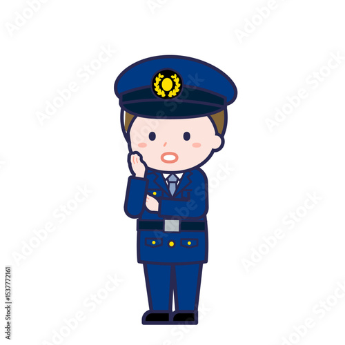 警察官／ななめ／男性 20