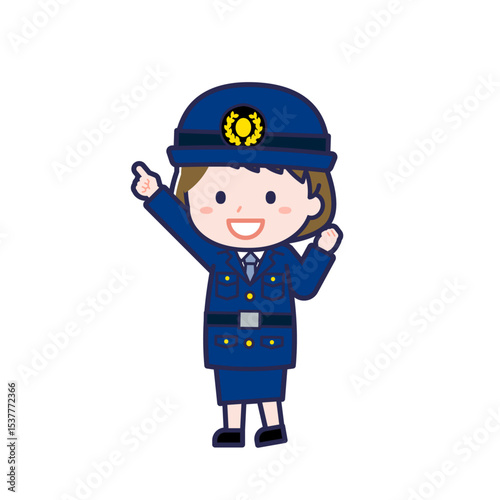 警察官／ななめ／女性 05
