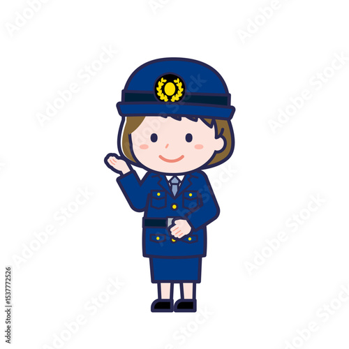 警察官／ななめ／女性 18