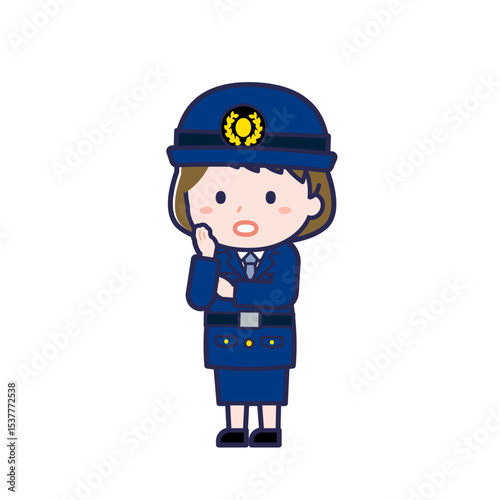 警察官／ななめ／女性 20
