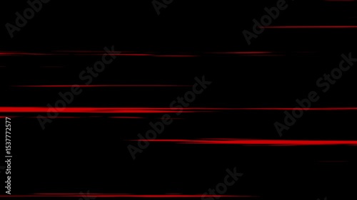 Anime Speed Lines Motion Background. running line cartoon horizontal fast moving animated on transparent background. Horizontal speed or action line motion graphic with alpha channel. Colorful Anime