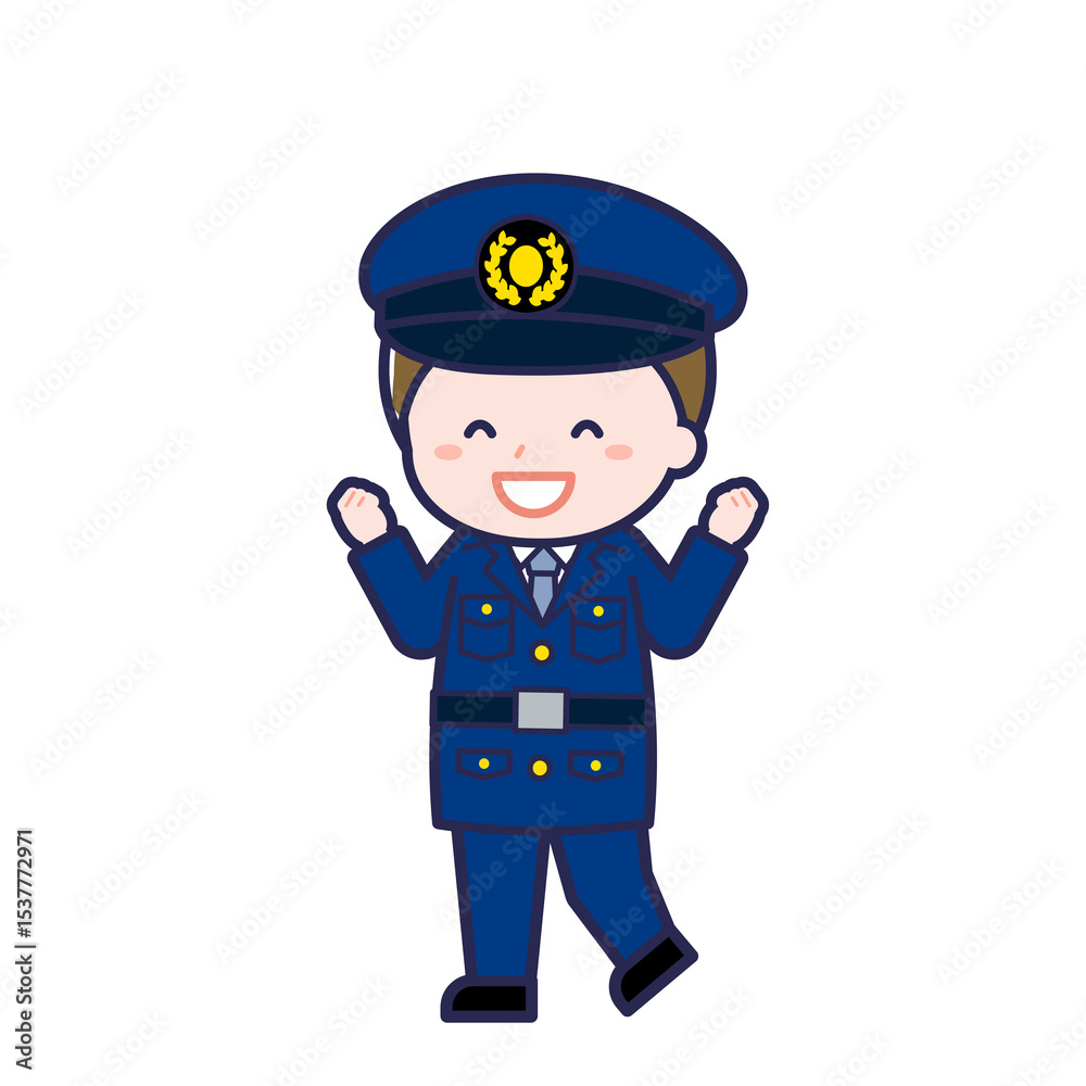 Fototapeta premium 警察官/ななめ/男性 07