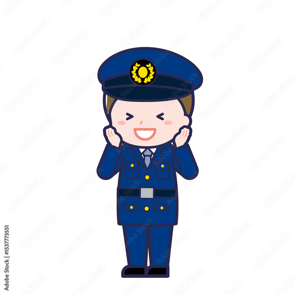 Fototapeta premium 警察官／ななめ／男性 21