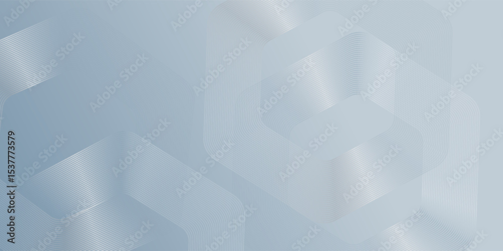 Obraz premium Abstract hexagon lines on gray background. Geometric stripe line art design modern