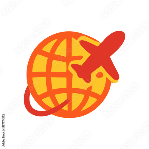 Title: Global Travel and Logistics Icon

