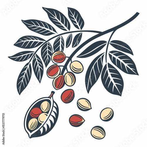 Chickpeas vector silhouette illustration isolated on white background