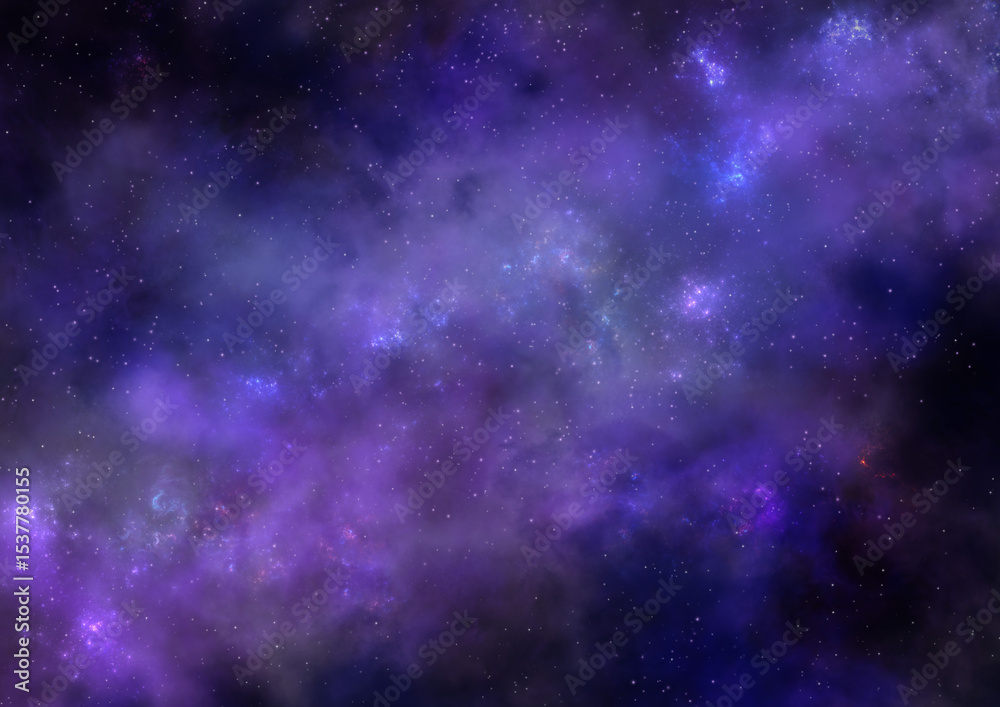 Naklejka premium 幻想的な光る紫のキラキラした星空テクスチャ背景