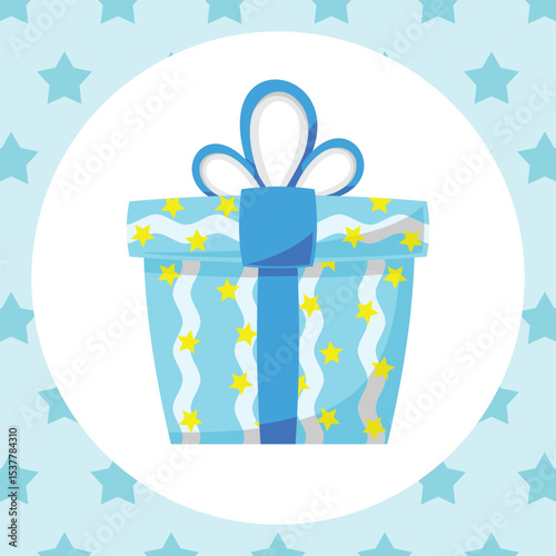 Gift Box Present with Various Bright Colorful Wrapper Cartoon Vector