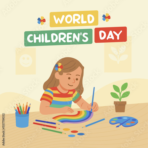 World Childrens Day Painting