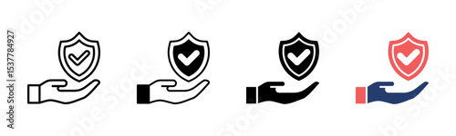 Check Shield icon sheet multiple style collection