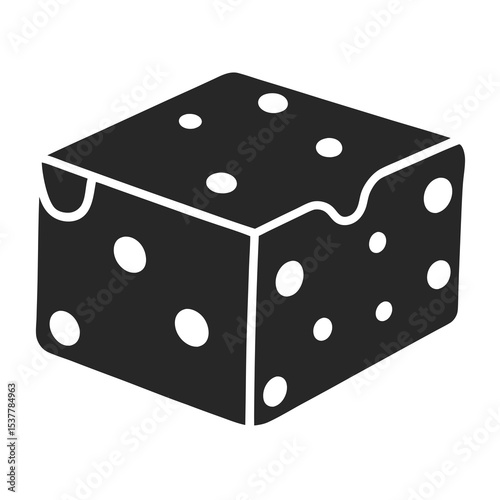 Paneer vector silhouette illustration isolated on white background