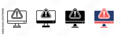 Virus Alert icon sheet multiple style collection