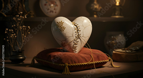 heart shaped candle
