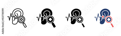Hearing Check icon sheet multiple style collection