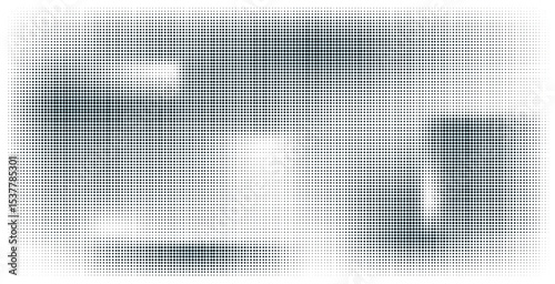 Abstract Halftone Pattern with Grayscale Dots Creating Graphic Visual Effect