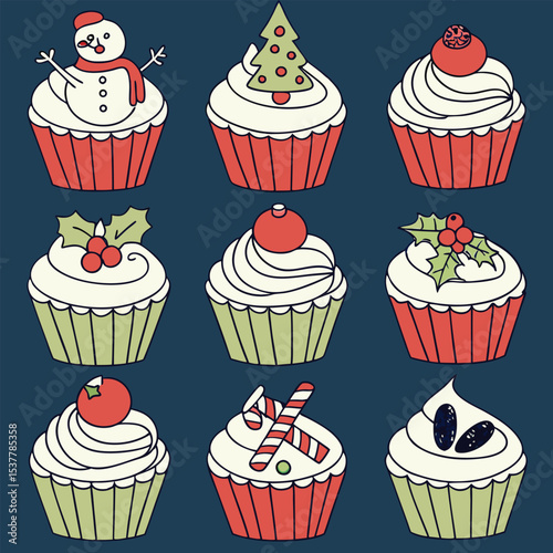 Christmas Cupcakes Pattern