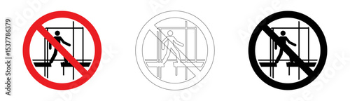 Do not use this incomplete scaffold sign in vector format