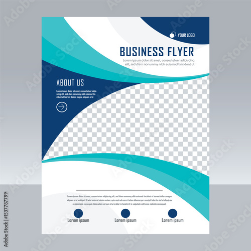 Corporate business cover a4 flyer design template