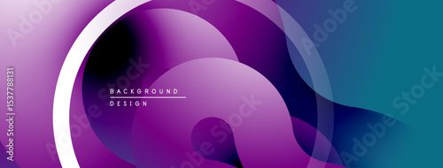 Abstract fluid shapes, purple hues blend into blue. Modern design element for backgrounds, banners, presentations. Smooth gradients create depth.