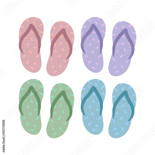 Colorful Flip Flops