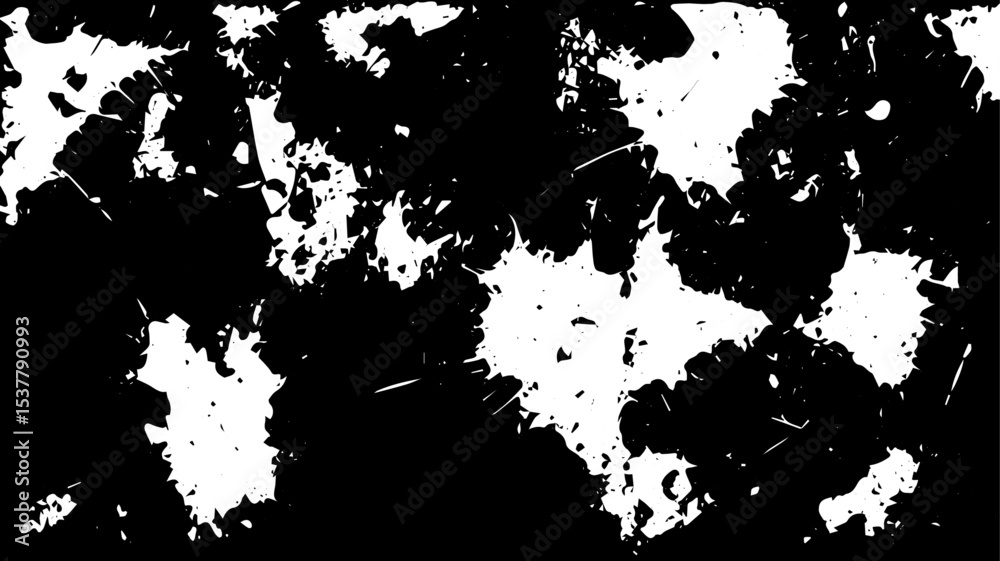 Fototapeta premium Grunge Ink Splatter Texture in Black and White with Distressed Abstract Design