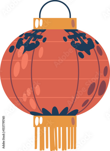 Asian lantern with oriental pattern