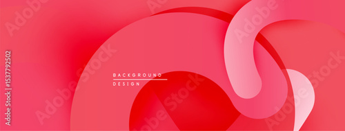 Abstract red design. Overlapping layers create depth, smooth gradients, modern aesthetic. Minimalist composition, vibrant color scheme.