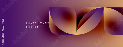 Abstract gradient waves form dynamic background. Purple, orange hues blend smoothly, creating modern design element. Text reads background design.
