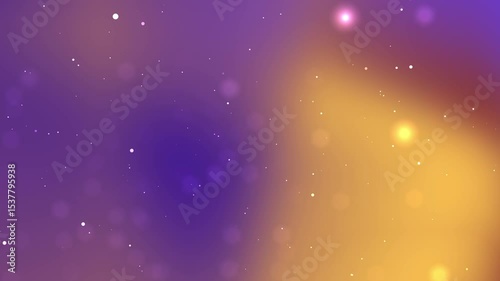 Vibrant abstract background with soft bokeh lights in purple and orange hues, creating a dreamy atmosphere