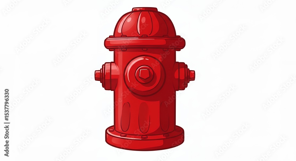 Red fire hydrant illustration Red fire hydrant illustration