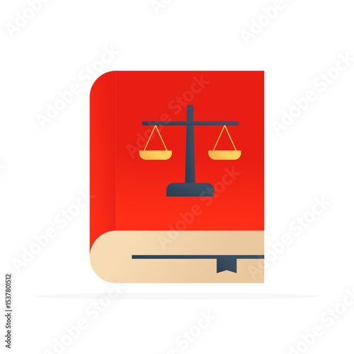 law book icon, colored flat vector. modern and minimalist design.
