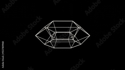 Toroidal polyhedron 4d object rotate loop animation