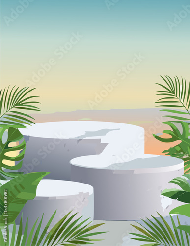 Stone & concrete marble mockup's 