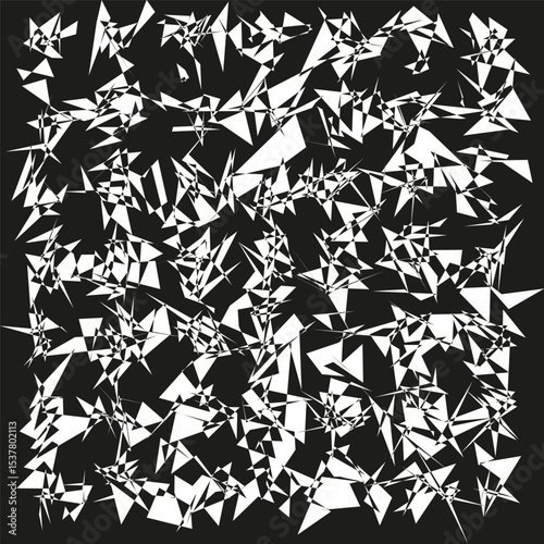 Shredded pattern texture. Abstract noise background. Chaotic grunge illustration. Vector graphic element.