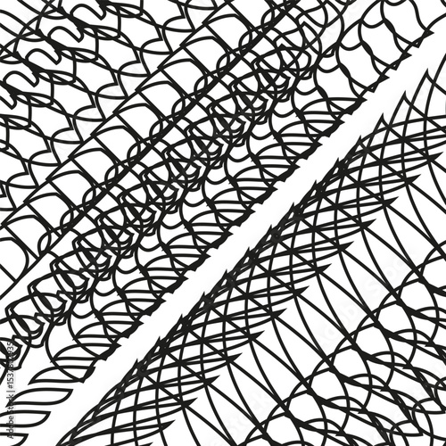 Tire tread design. Vehicle trail pattern. Curved rubber mark. Vector track texture.