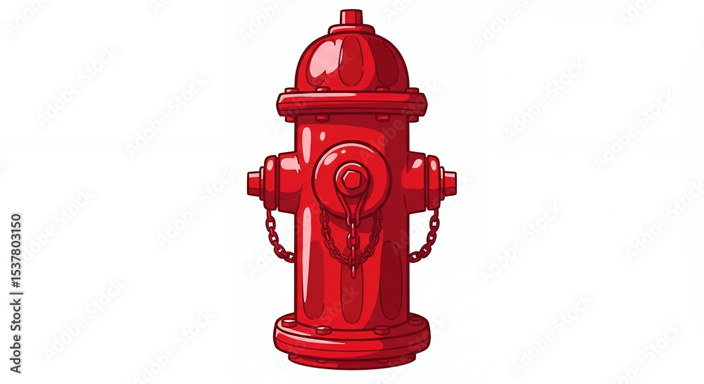 Red fire hydrant illustration Red fire hydrant illustration